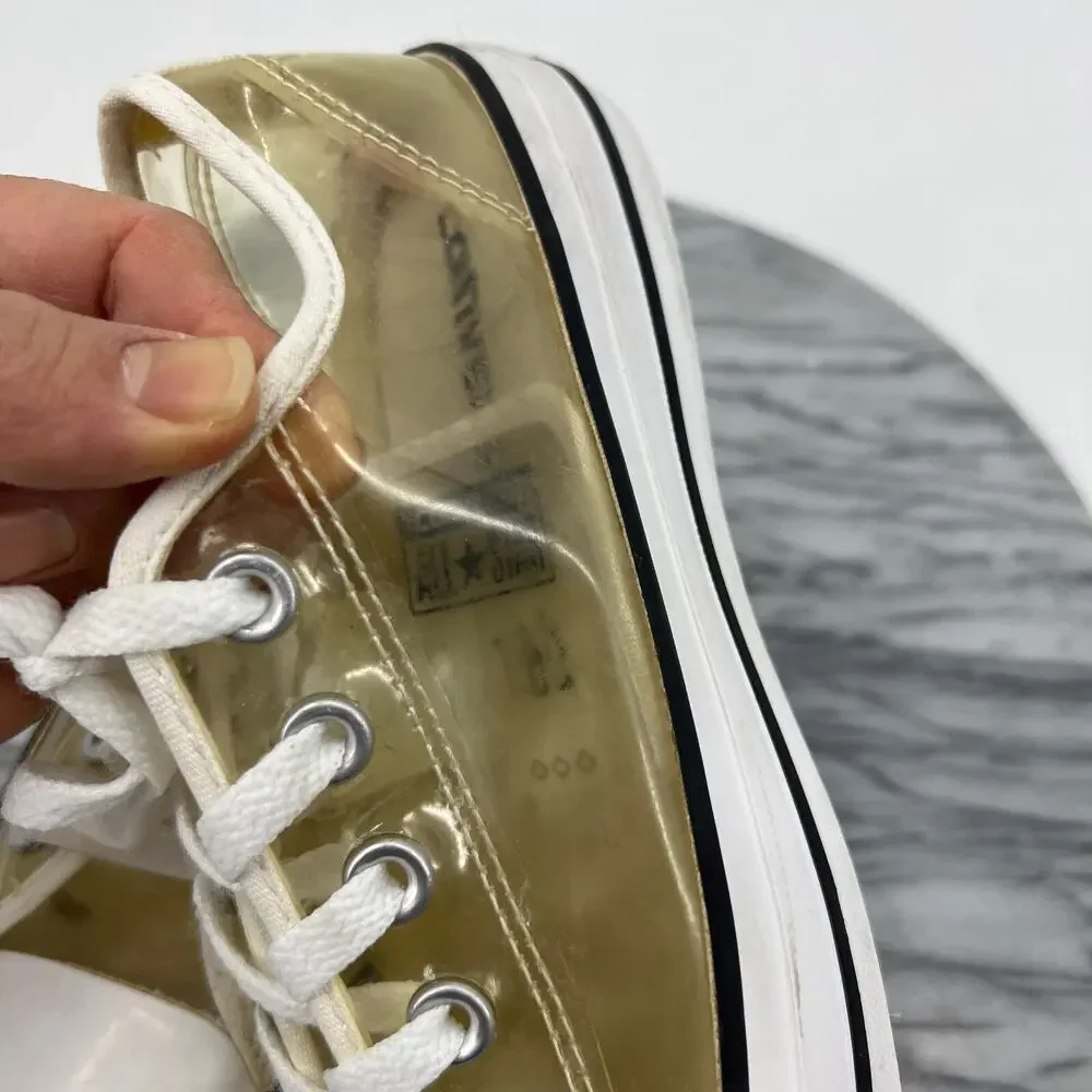 Converse Shoes Womens 8 Clear Plastic Sneakers Chucks All Star Lace Up 148633C - Picture 9 of 12